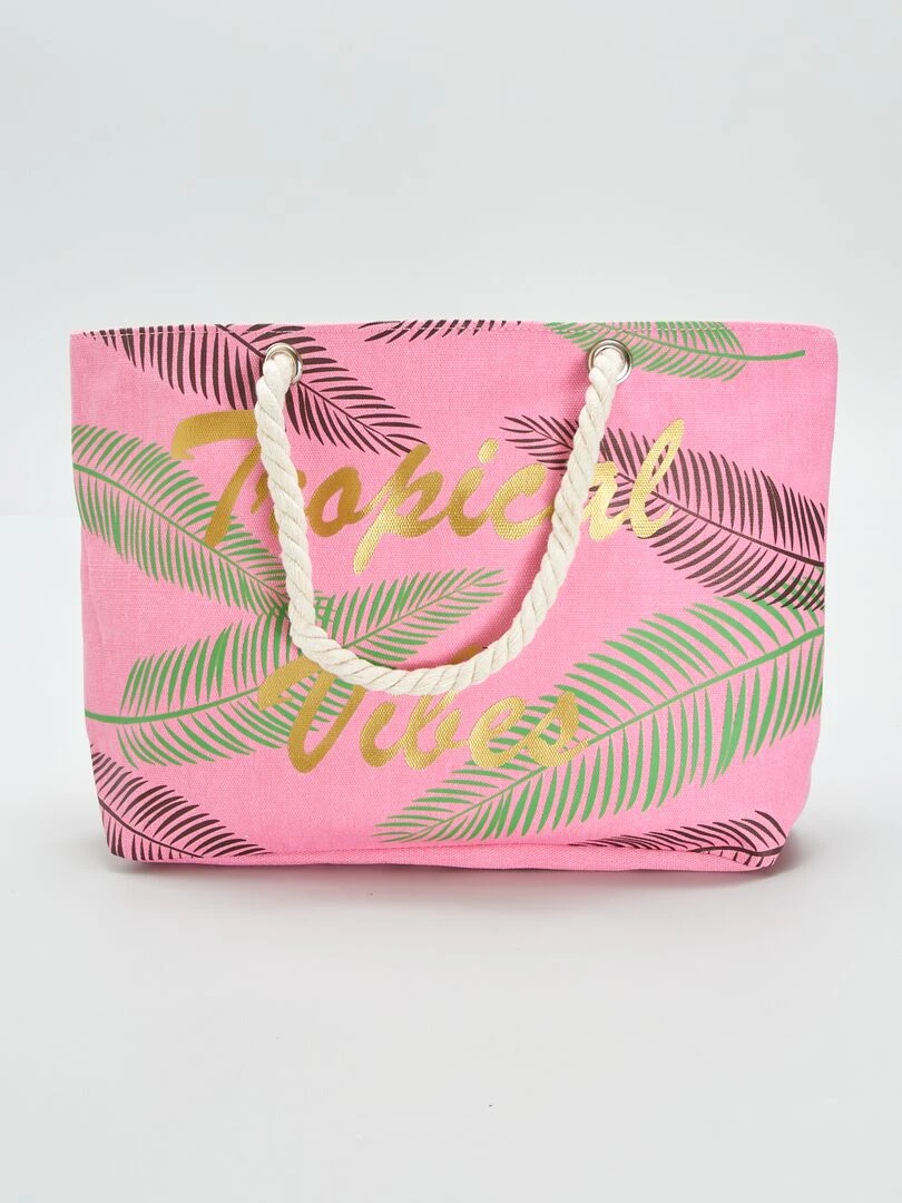 Sac cabas 'Tropical Vibes'   Rose