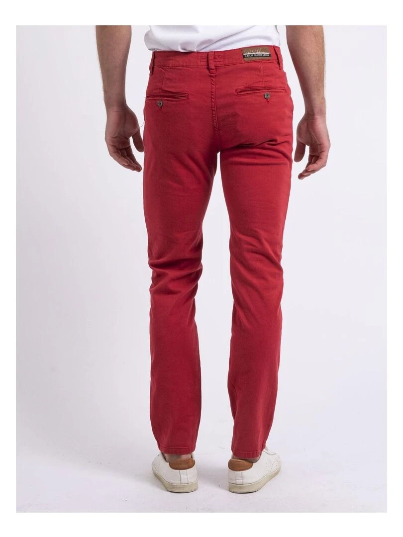 Pantalon chino slim CODY Rouge