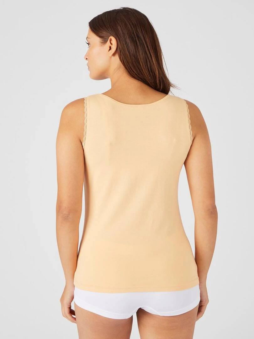 Débardeur Essential maille jersey extensible   Damart   Abricot