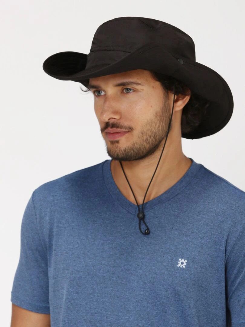 Chapeau souple/capeline Safari Preto Upf50+ Noir