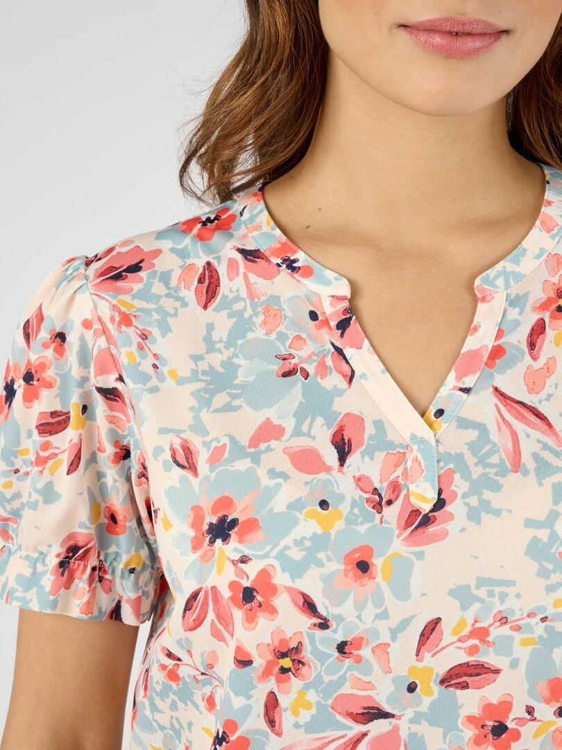 Tee shirt en maille crêpe Damart Bleu