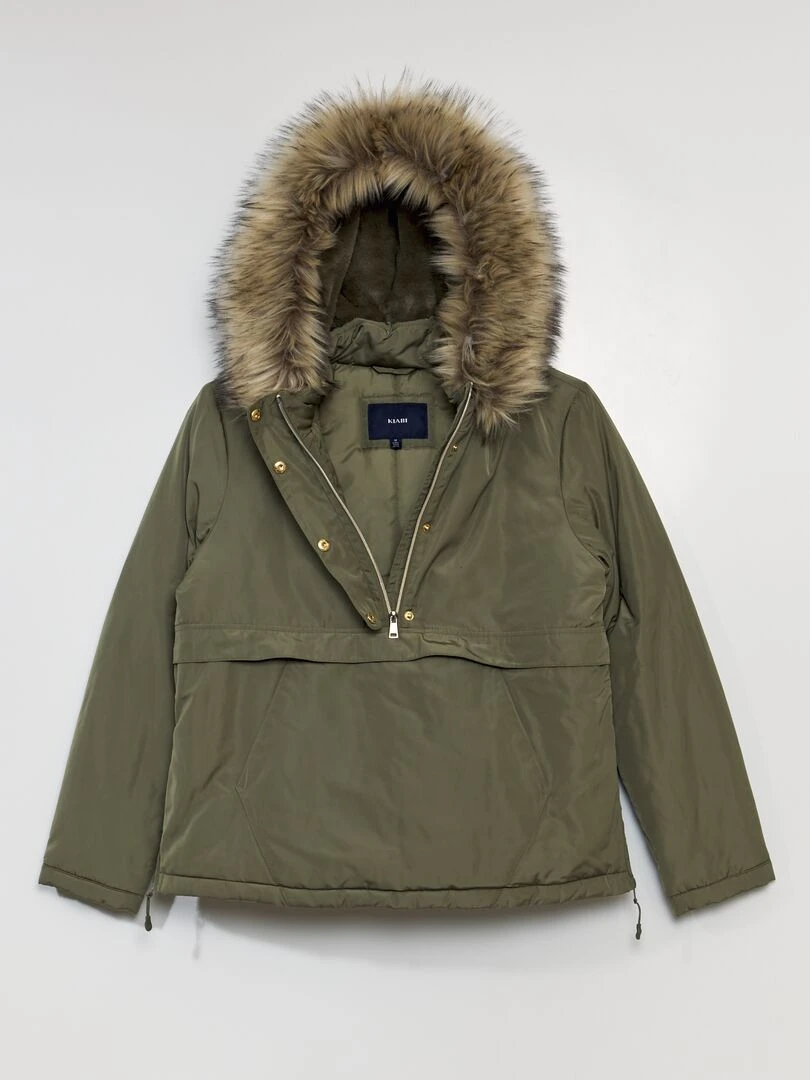 Parka avec ouverture zippée   So Easy   Vert