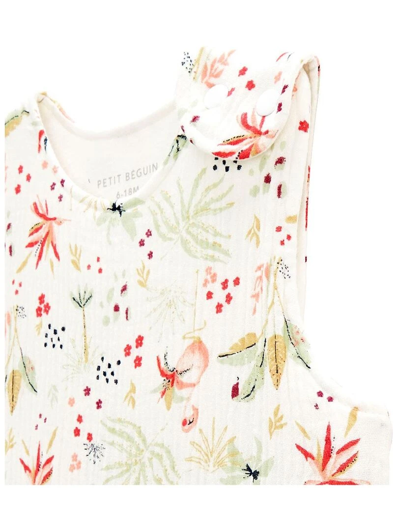 Gigoteuse d'été en gaze de coton Petit Paradis   Ecru