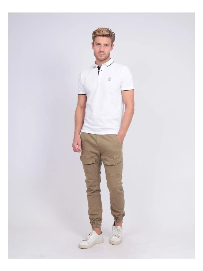 Polo pur coton PADOG   Blanc