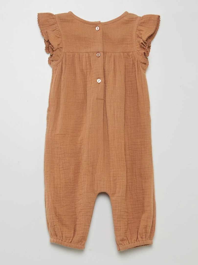 Combinaison en gaze de coton Marron