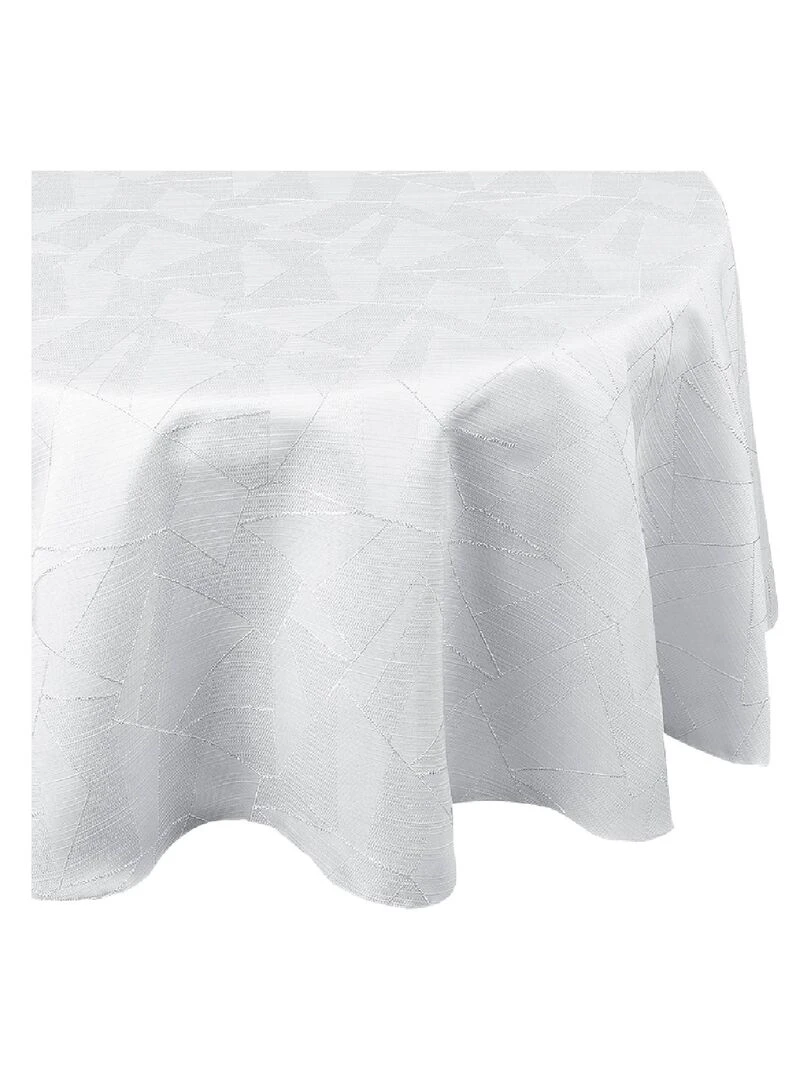 Nappe ronde outdoor aux motifs graphiques Blanc