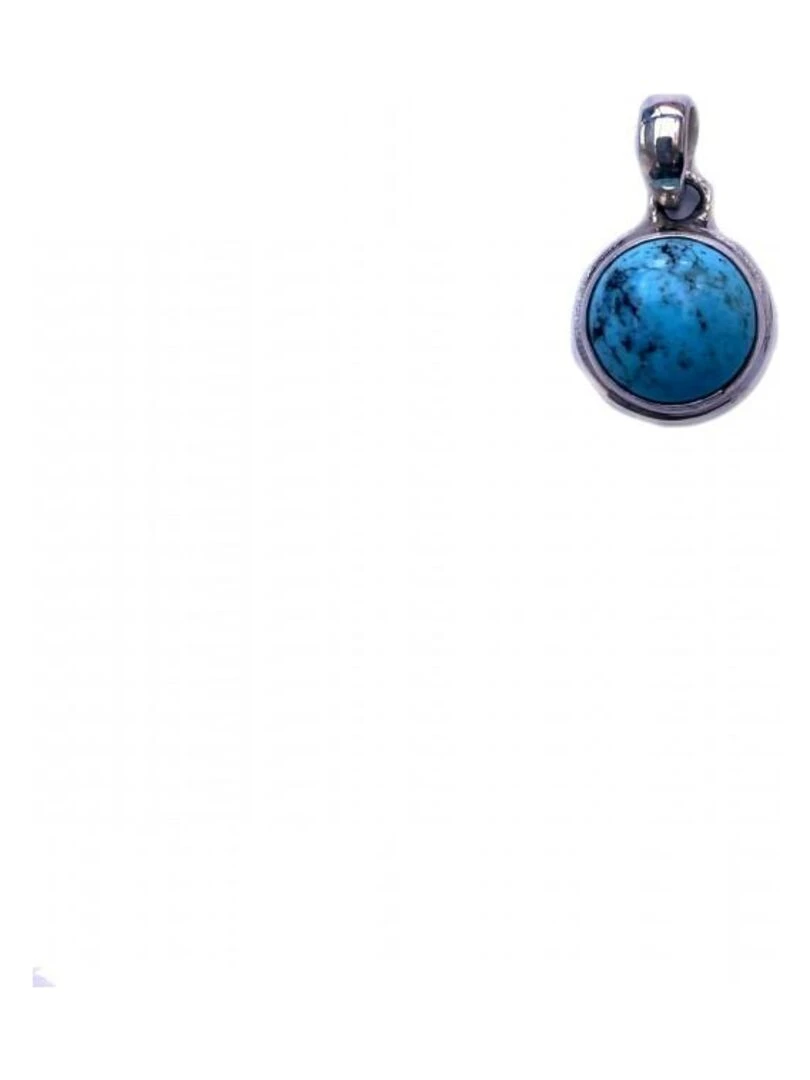 Pendentif argent et turquoise véritable Bijoucolor Bleu