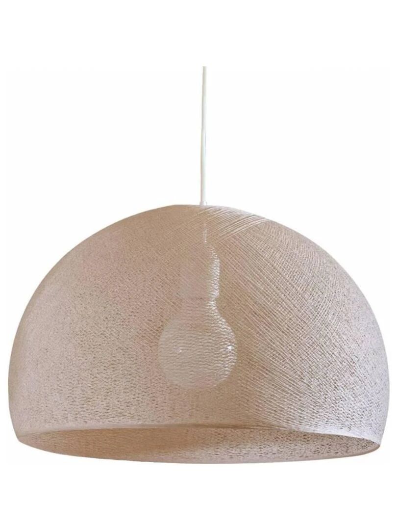 Abat jour coupole lin 67 avec suspension simple Beige
