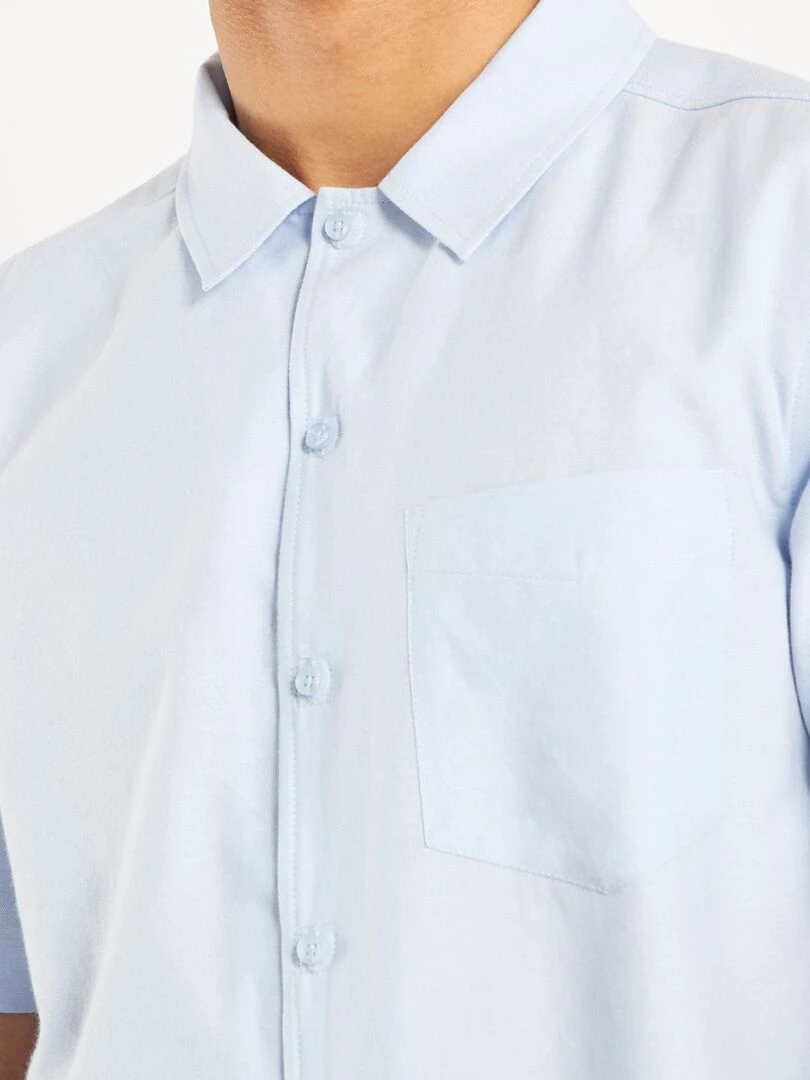 Chemise droite unie   So Easy   Bleu