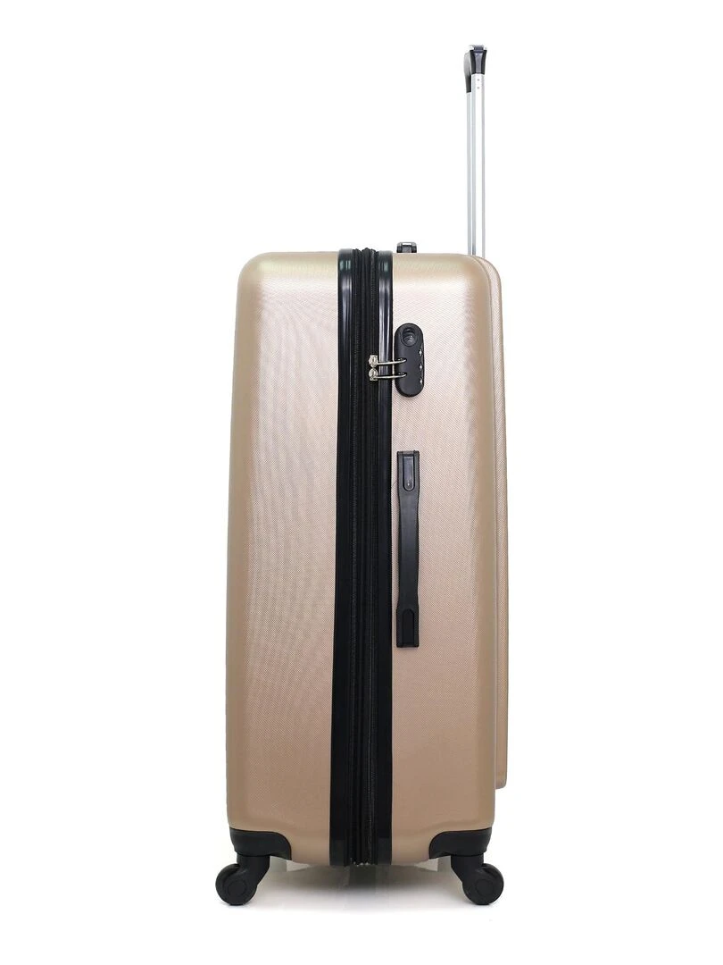 HERO   VALISE GRAND FORMAT ABS LIPARI B  75 CM 4 ROUES   Beige