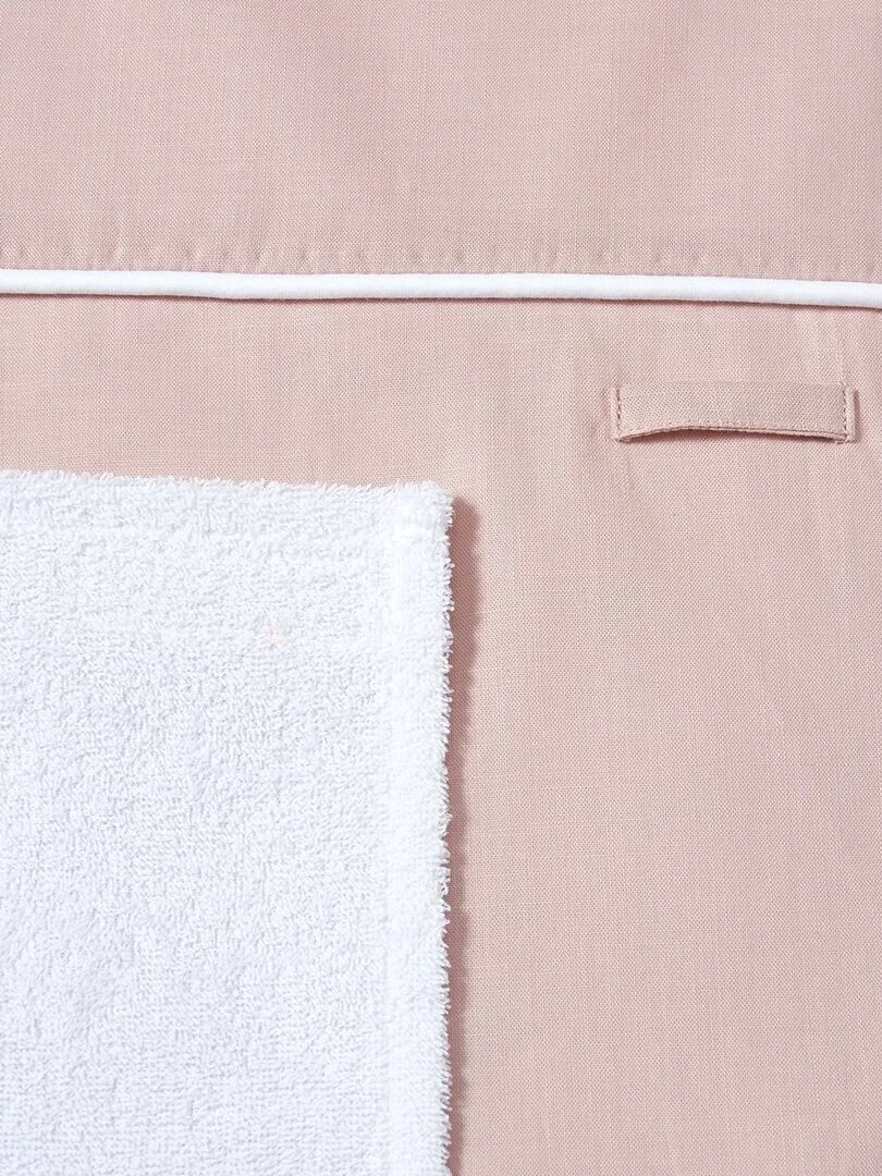 Matelas à langer lavable en coton 70 x 80 cm   Rose pâle