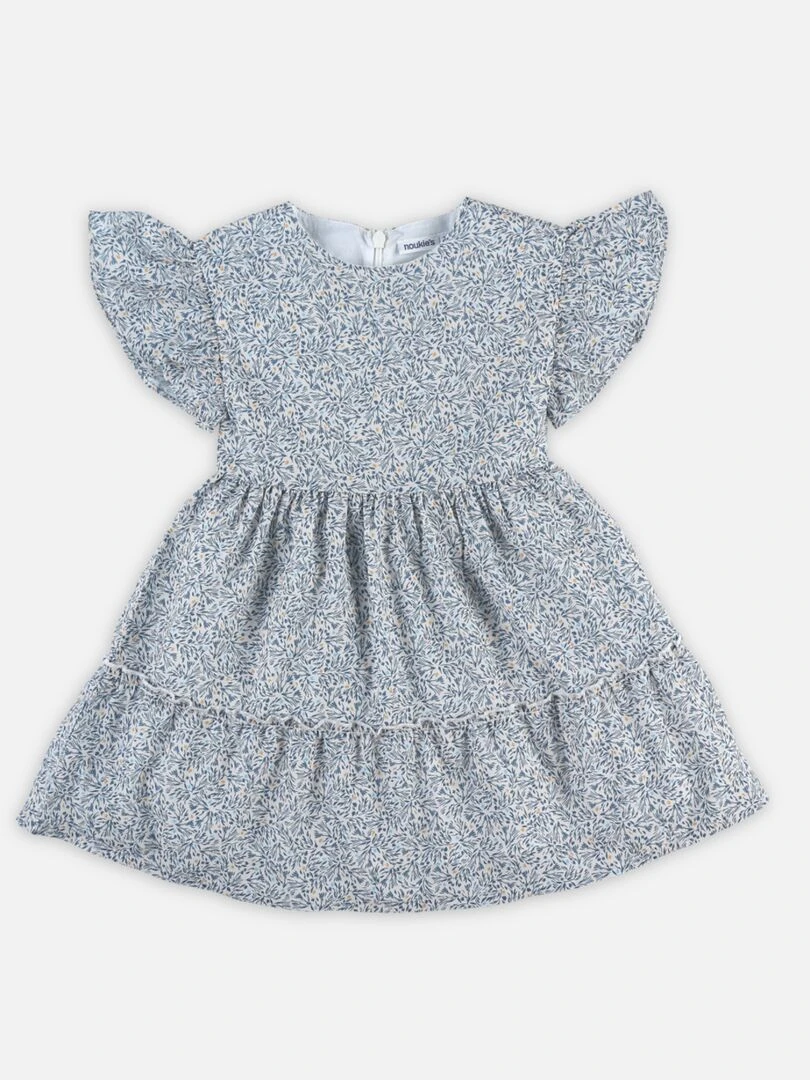 Robe manches courtes à volants Noukie's Bleu