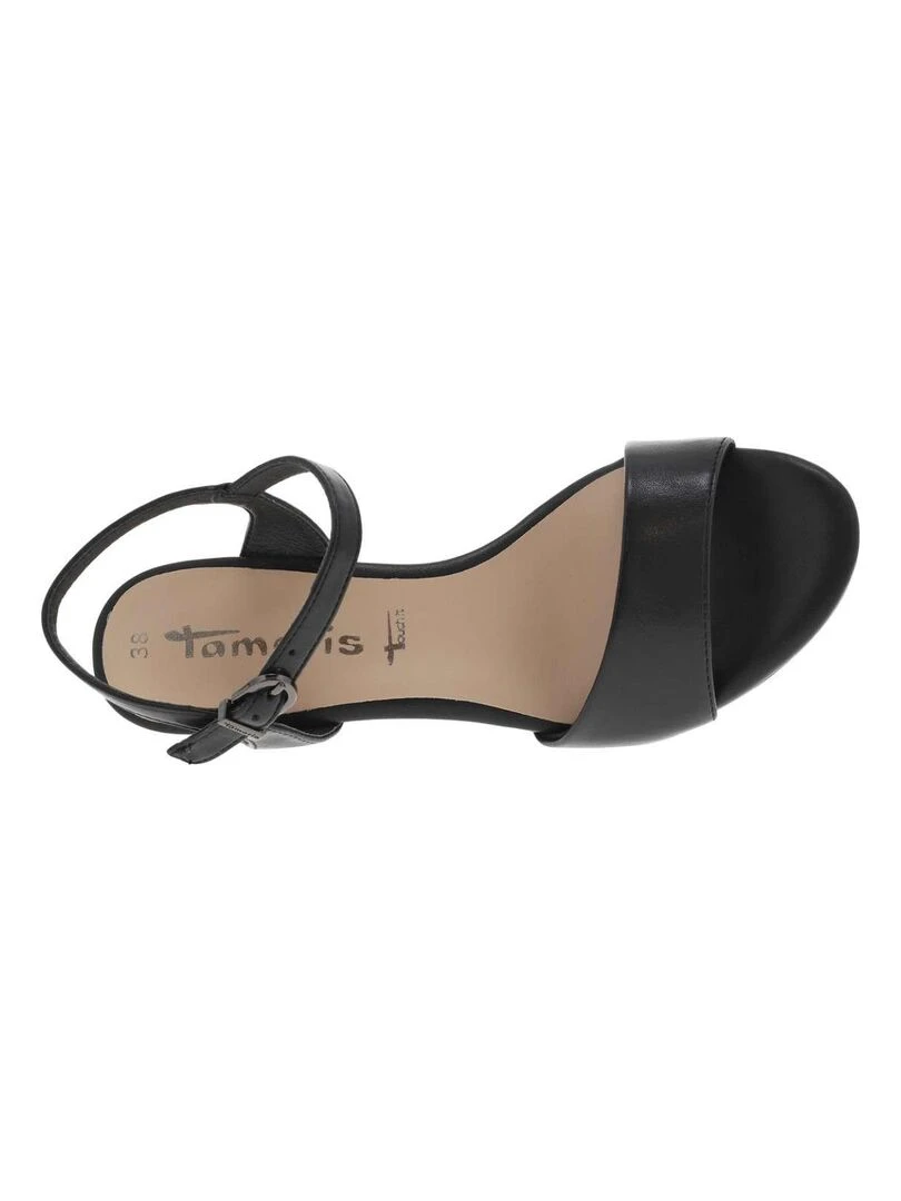 TAMARIS   Nu pieds talon bloc   Noir