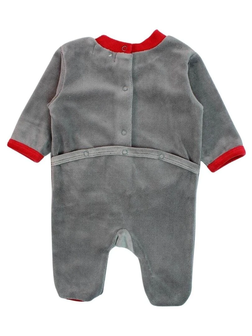 Lee Cooper Grenouillere bébé garçon imprimé logo en coton Gris