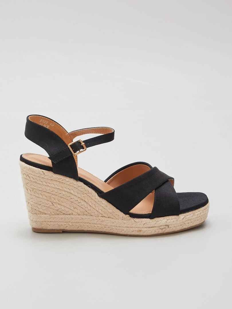 Sandales à talon Noir