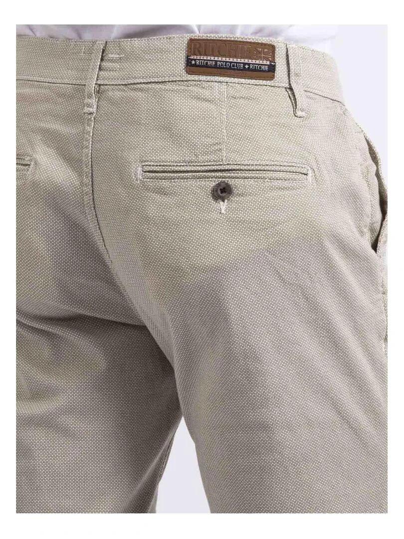 Pantalon chino slim CODY Ecru