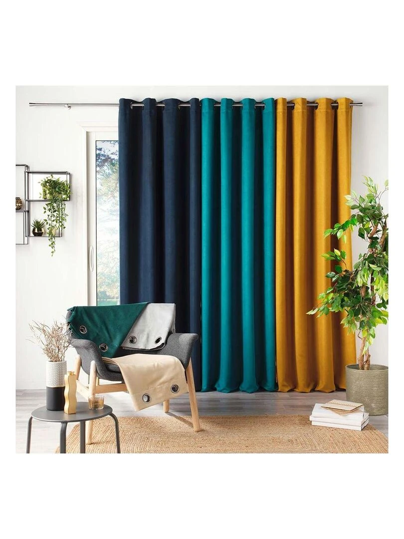 Lot de 2 rideaux Sultane   Bleu