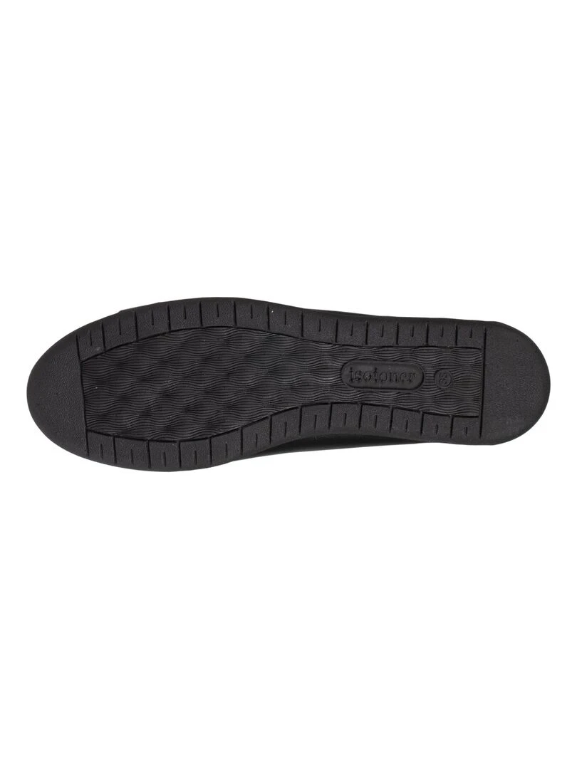 Ballerines Femme empiècement croco Noir   Noir