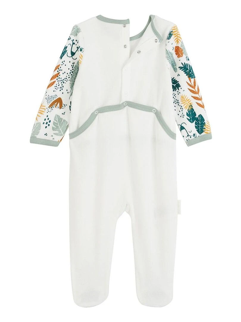 Pyjama bébé en velours Petit Bavard   Ecru