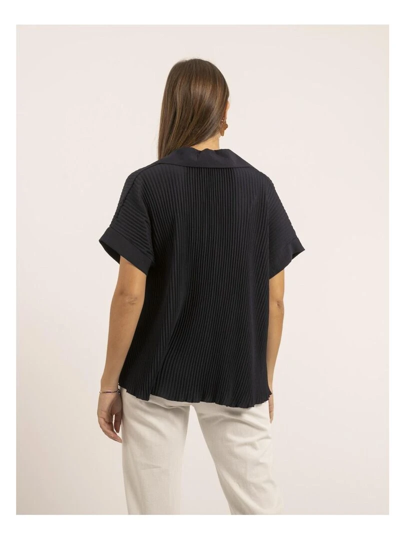 Chemise manches courtes OKAPI Bleu marine