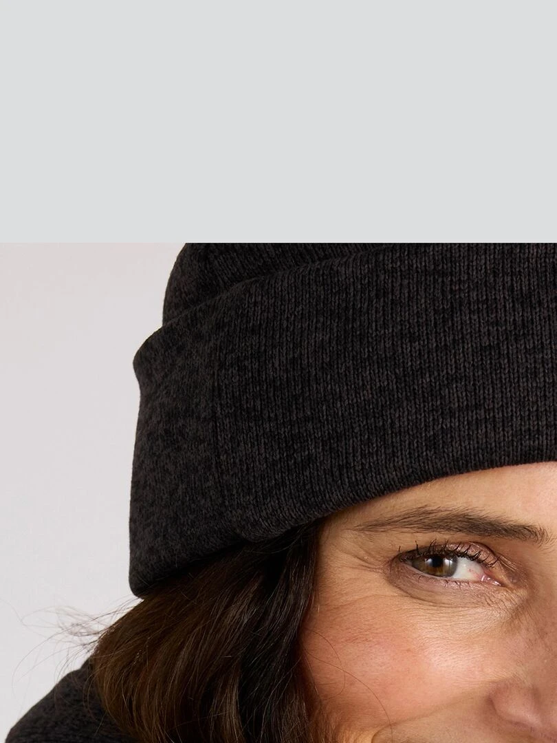 Bonnet maille polaire chaude mixte Thermolactyl   DamartSport   Noir