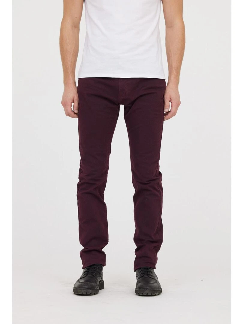 Lee Cooper Pantalon coton straight LC122ZP Rouge foncé
