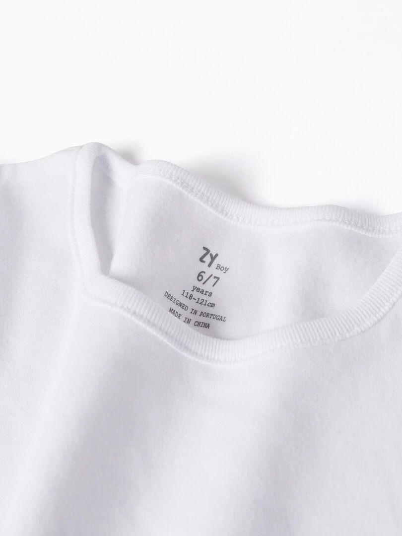 Pack 3 Maillots de Corps avec Effet Thermique pour Enfant  ESSENTIALS LINE   Blanc