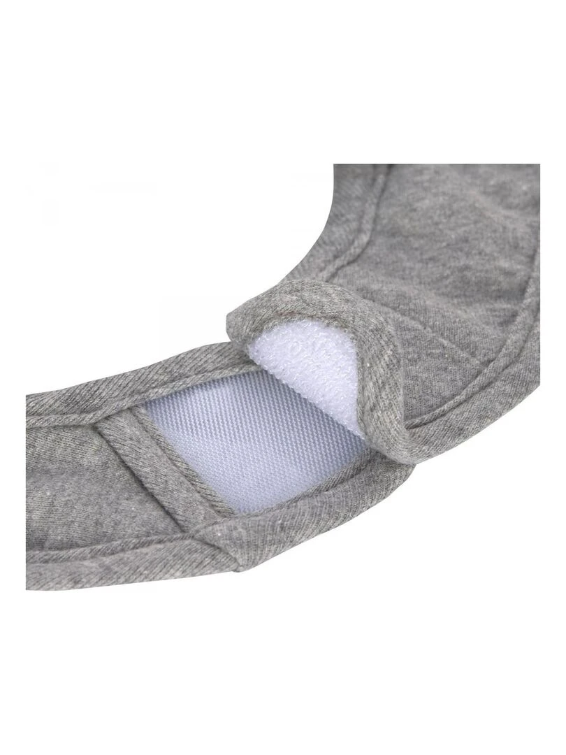 Lot de 3 bavoirs naissance GOTS gris foncé/gris clair/nature mélange Multicolore