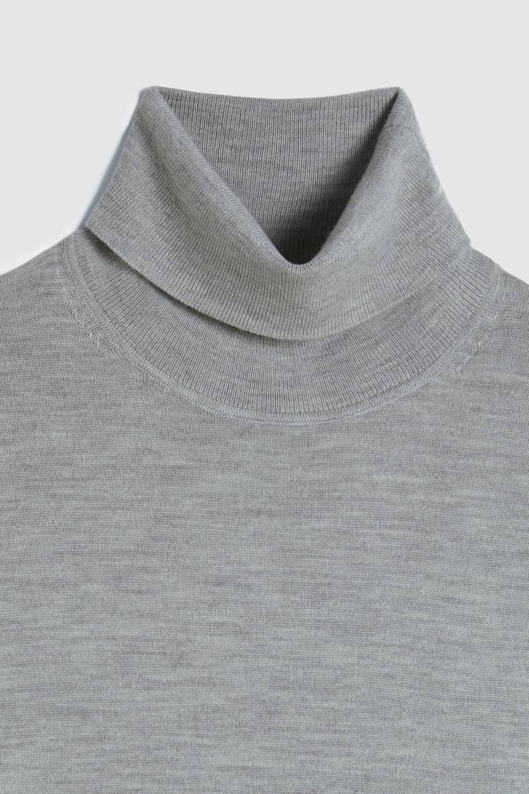 Navy Merino Crew Neck Jumper   Buy Online at Moss