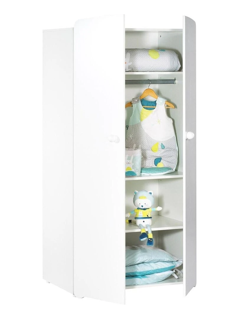 Armoire bébé 2 portes BABYPRICE Blanc
