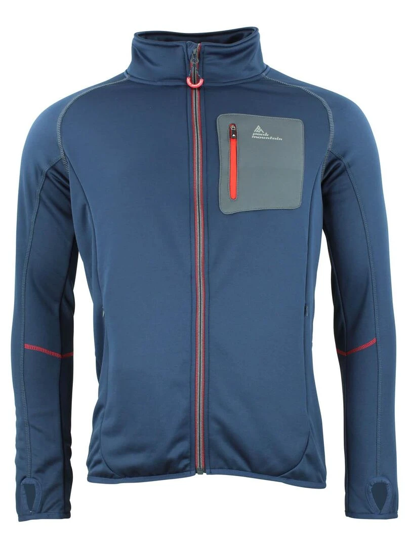 Blouson polarshell homme CEMARO PEAK MOUNTAIN Bleu marine