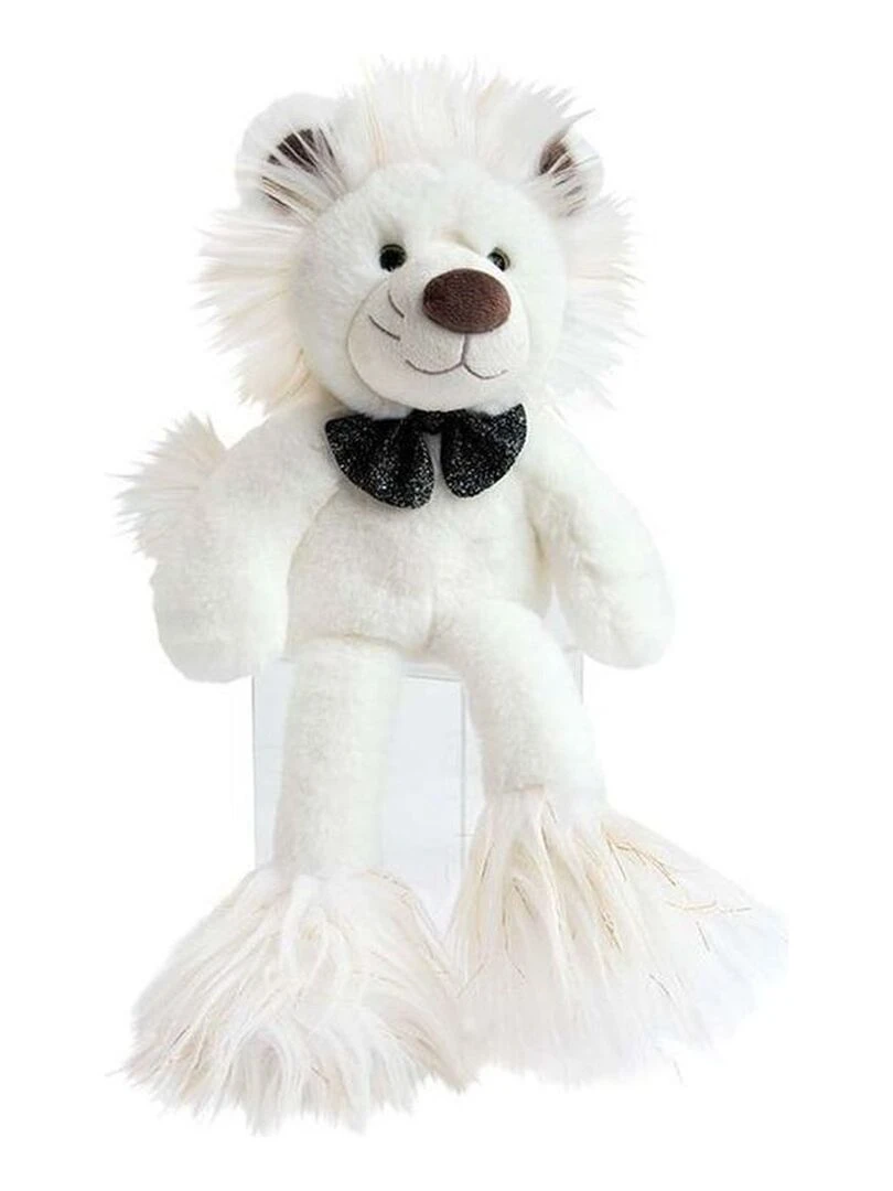 doudou Histoire d'ours Lion Blanc 30cms Glitter Pantin Blanc