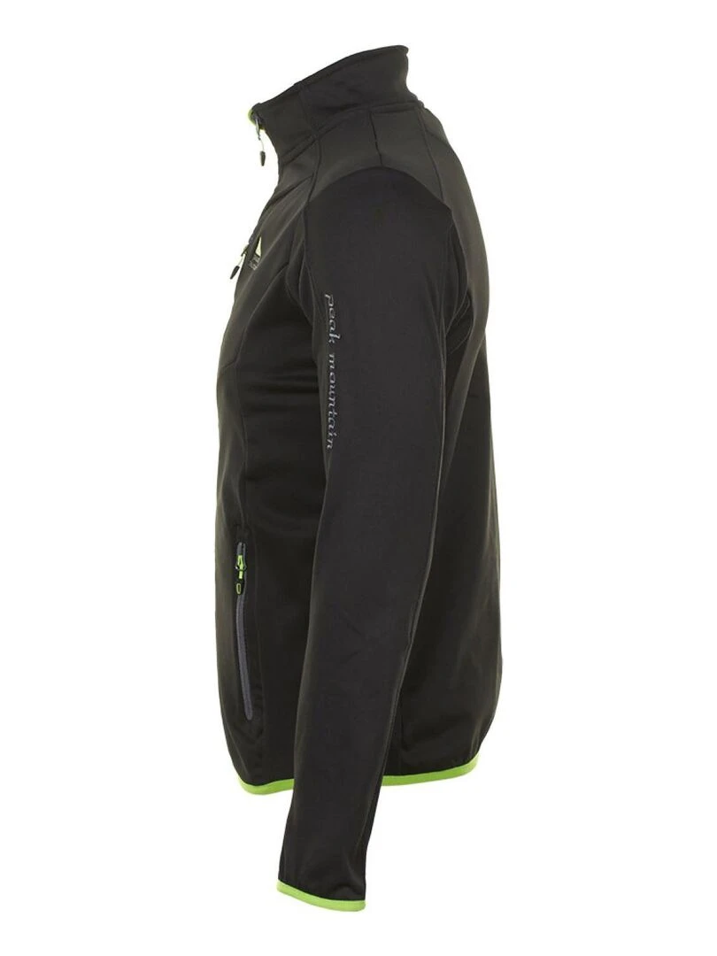 Blouson polar shell homme CLIMATE   PEAK MOUNTAIN   Noir Vert