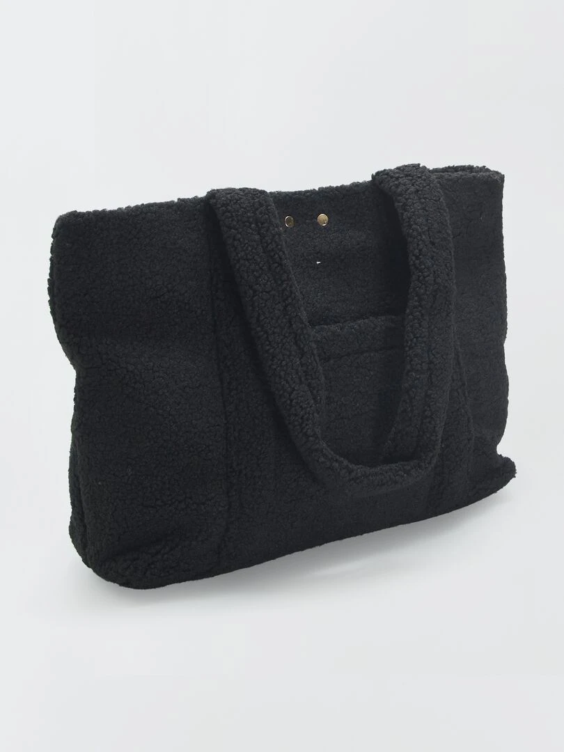 Cabas en sherpa   Noir