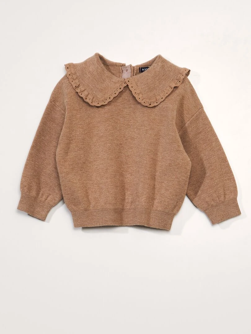 Ensemble pull + legging côtelé beige