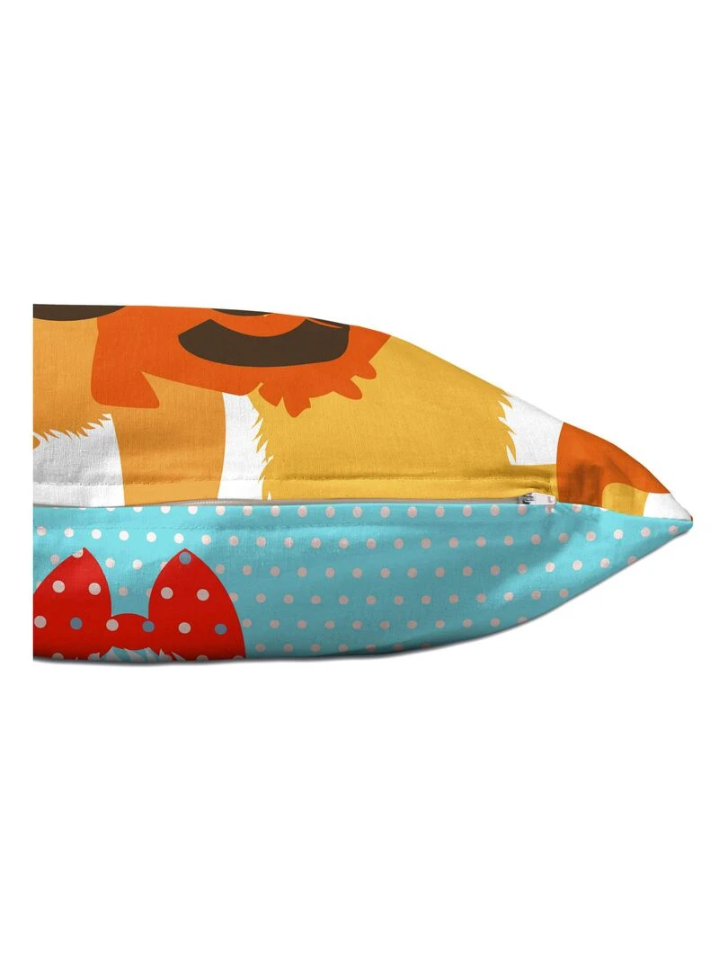 Housse de coussin Dogs "Happyfriday"   Blanc