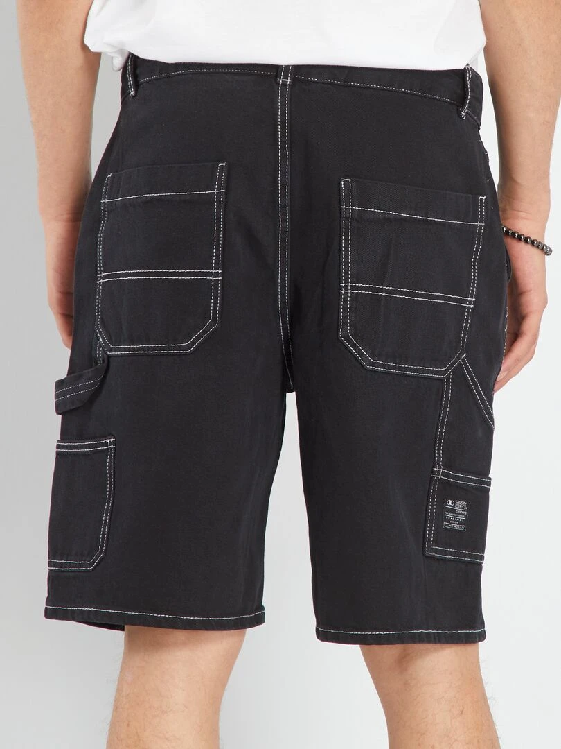 Bermuda en jean   noir