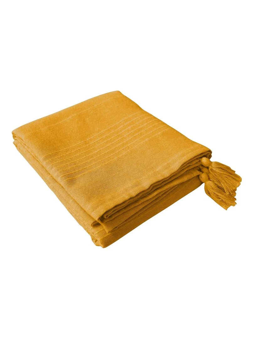 Nappe tendance en coton recyclé   Jaune moutarde