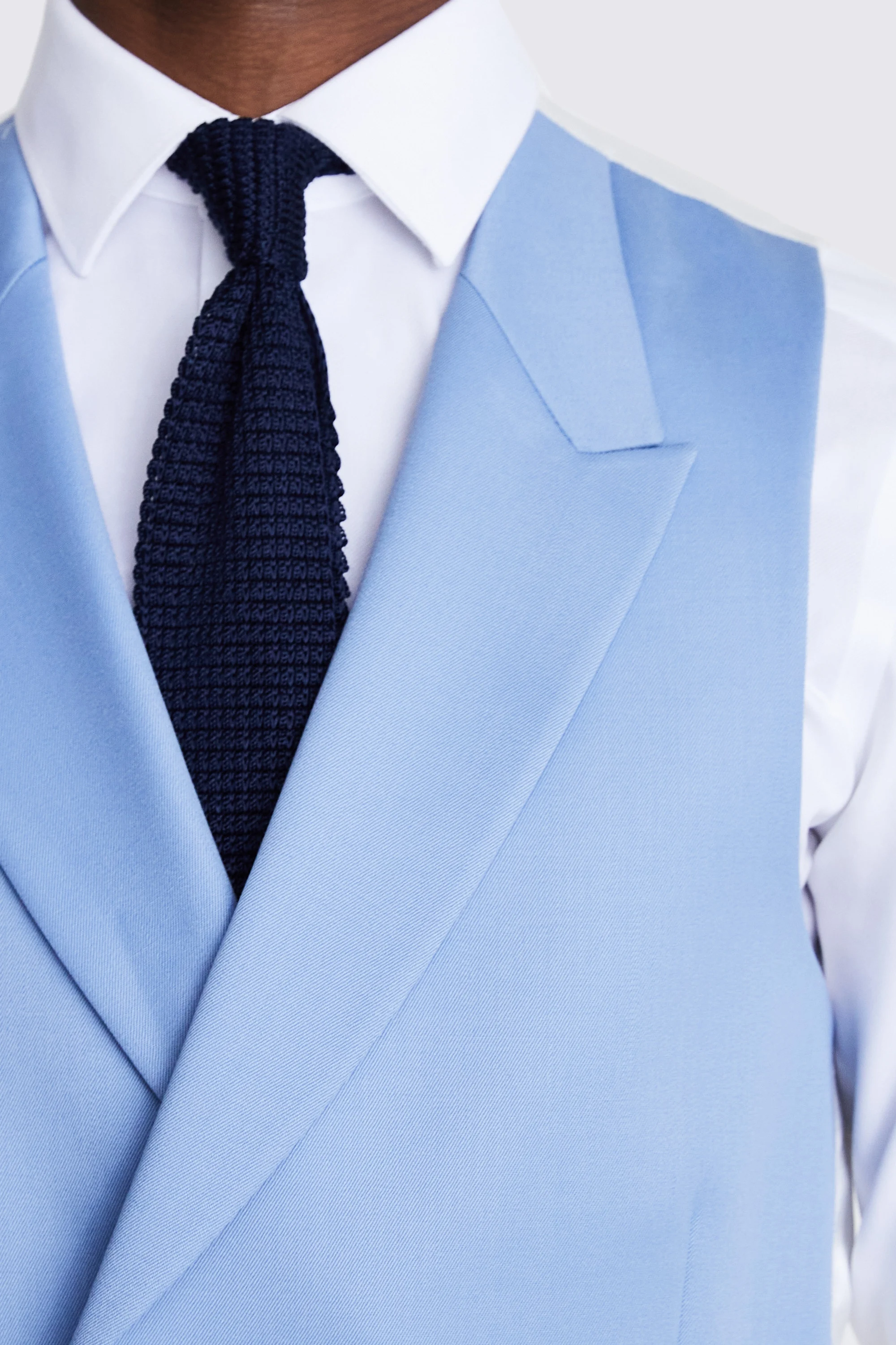 Tailored Fit Sky Morning Waistcoat   Buy Online at Moss