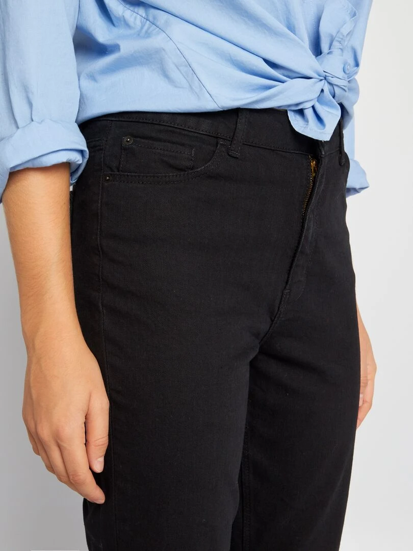 Pantalon slim en denim   L30   Noir