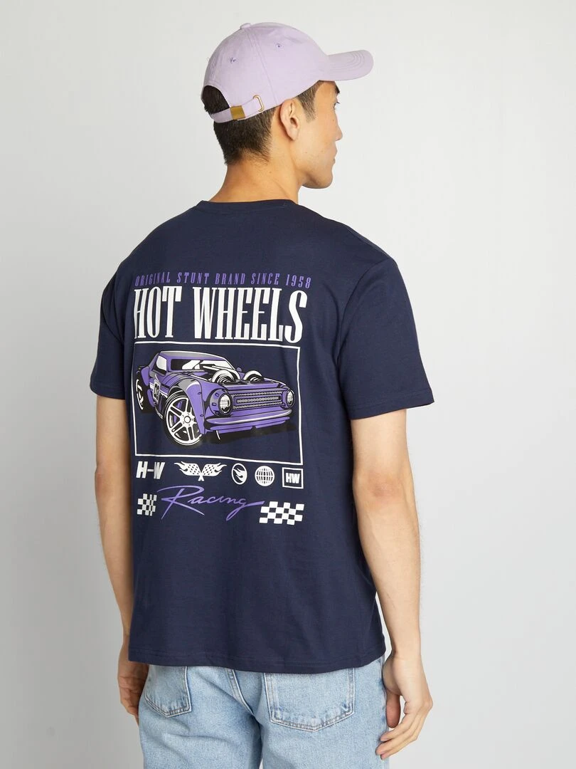 T shirt à manches courtes 'Hot wheels'   Noir