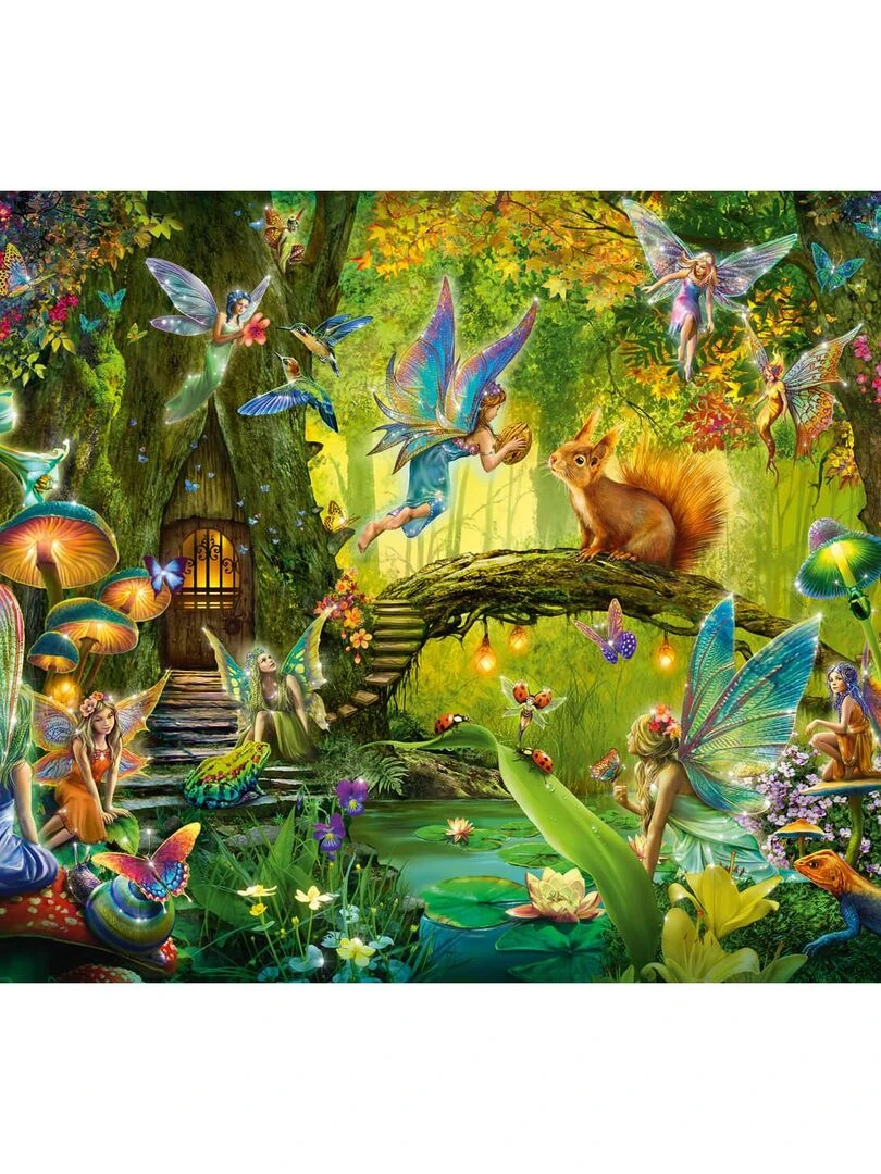 Puzzle 200 pièces : Fées dans la forêt avec baguette magique N/A