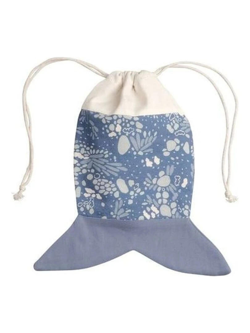 Doudou Fabelab Poisson Bleu sac Marina Fish Pouch Bleu