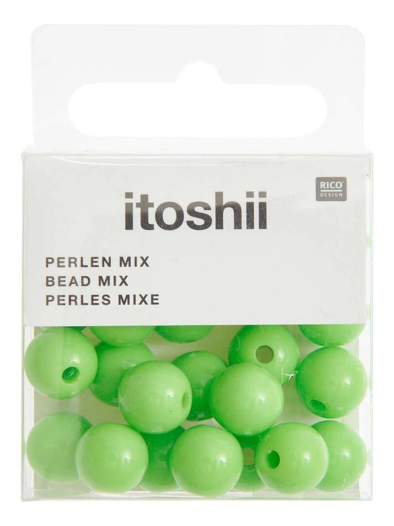 24 Perles rondes 10 mm vert N/A