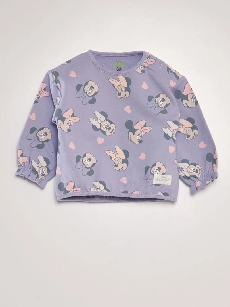 Sweat 'Disney' manches volantées Violet