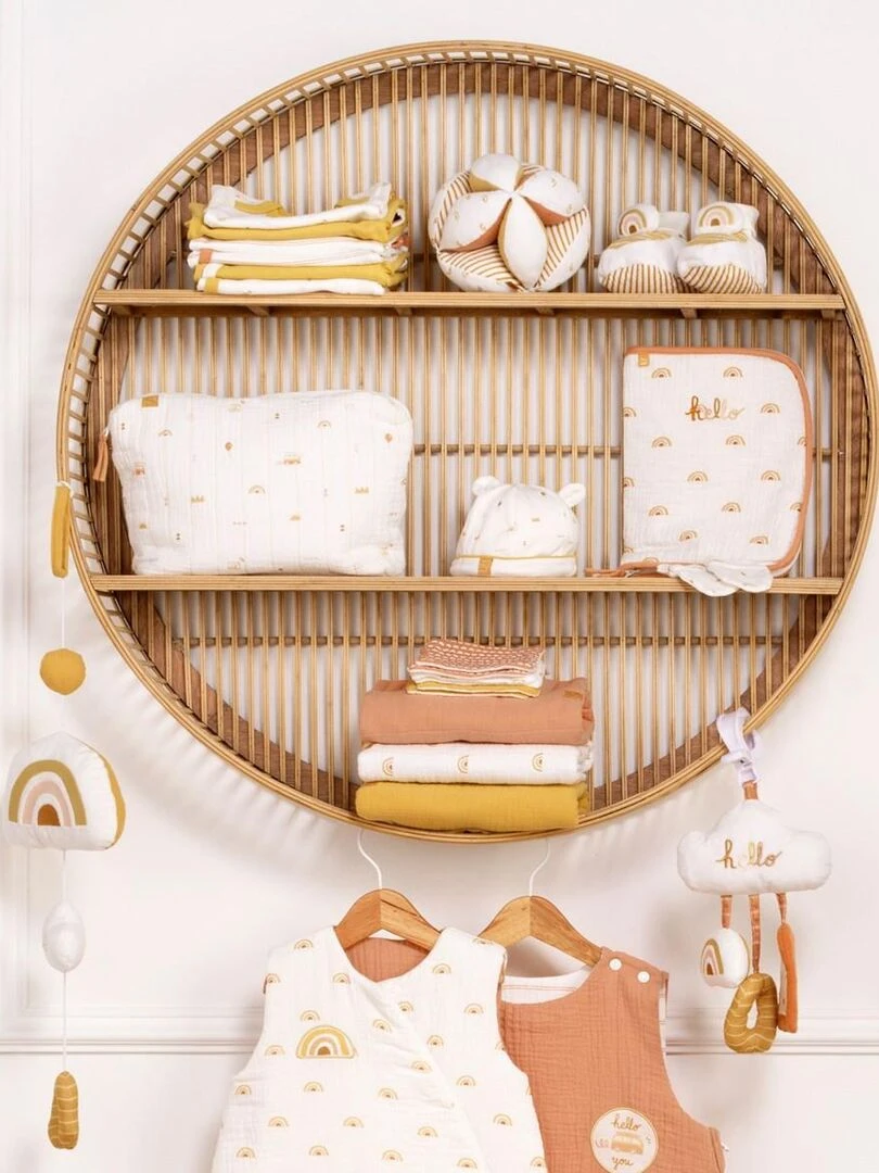 Protège carnet de santé en coton blanc   SAUTHON   Blanc