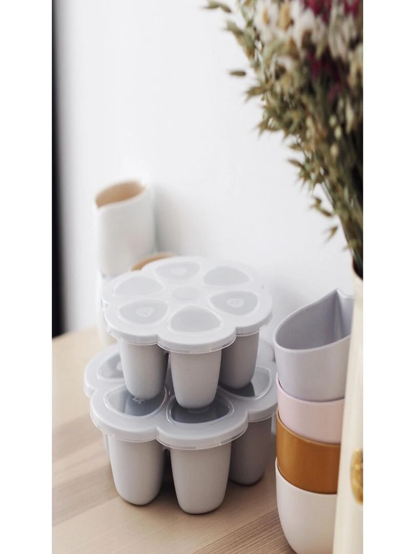 Moule de congélation multi portions silicone light mist (6 x 90 ml) Gris