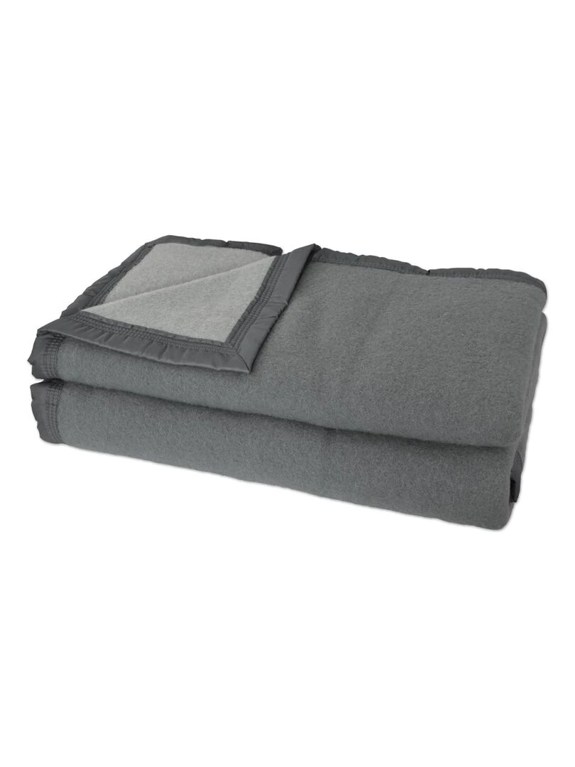 Couverture en 100% pure laine vierge 500g/m² gris anthracite