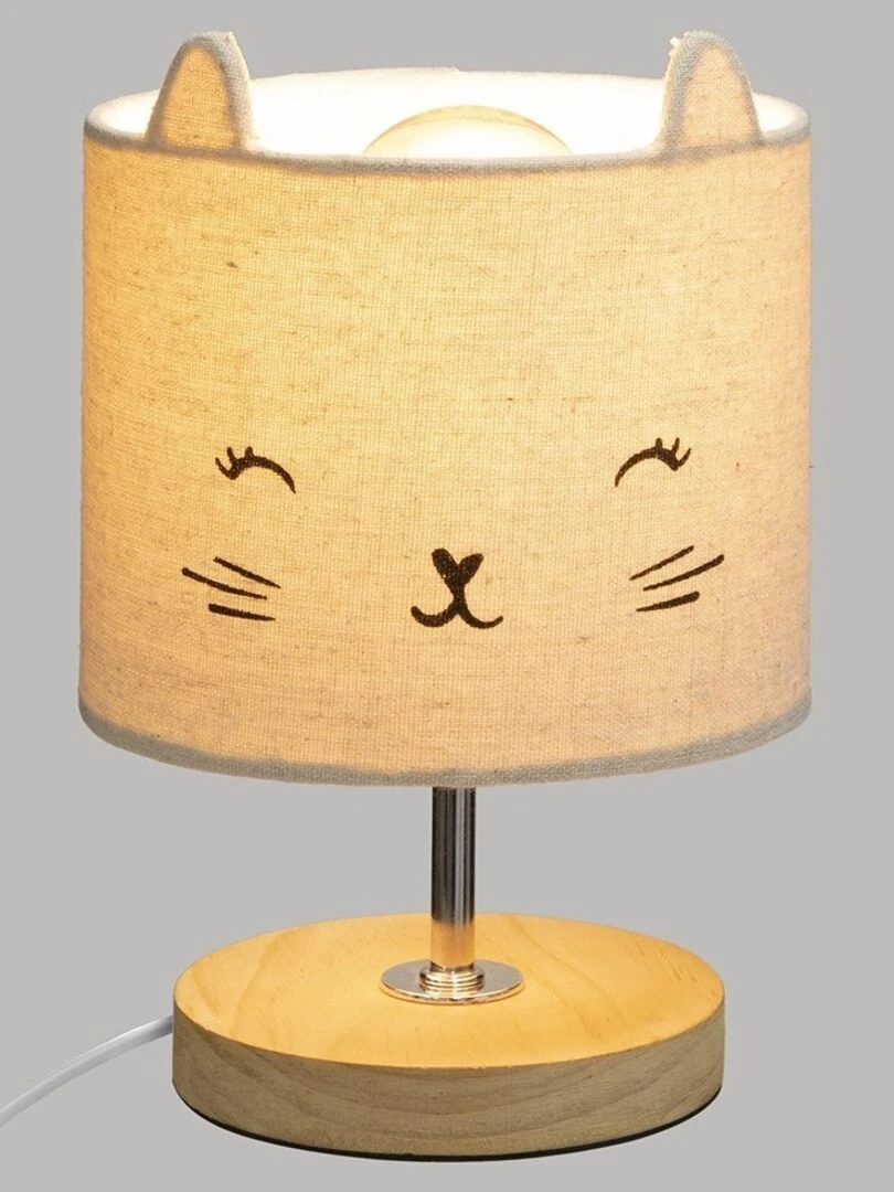 Lampe abat jour chat   Gris