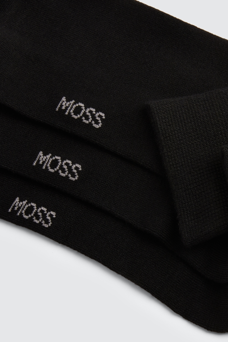 Black 3-Pack Bamboo Socks Buy Online at Moss